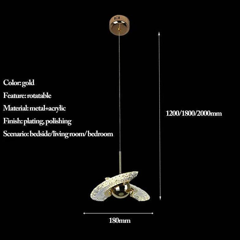 Angel Wings Shaped Crystal Pendant Light - Clowas