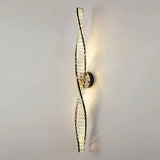Modern Crystal Wall Light in Brass for Living Room