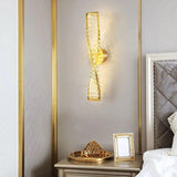 Modern Crystal Wall Light in Brass for Living Room