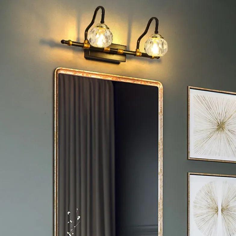 Black Crystal Vintage Bathroom Wall Lights - Clowas