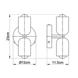 Cream Double Glass Inside Wall Lights
