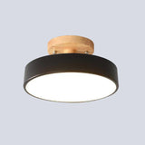 Nordic Hallway Round Led Semi Flush Ceiling Light