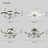 Half-Ring Adjustable Ceiling Fan with Light - Clowas