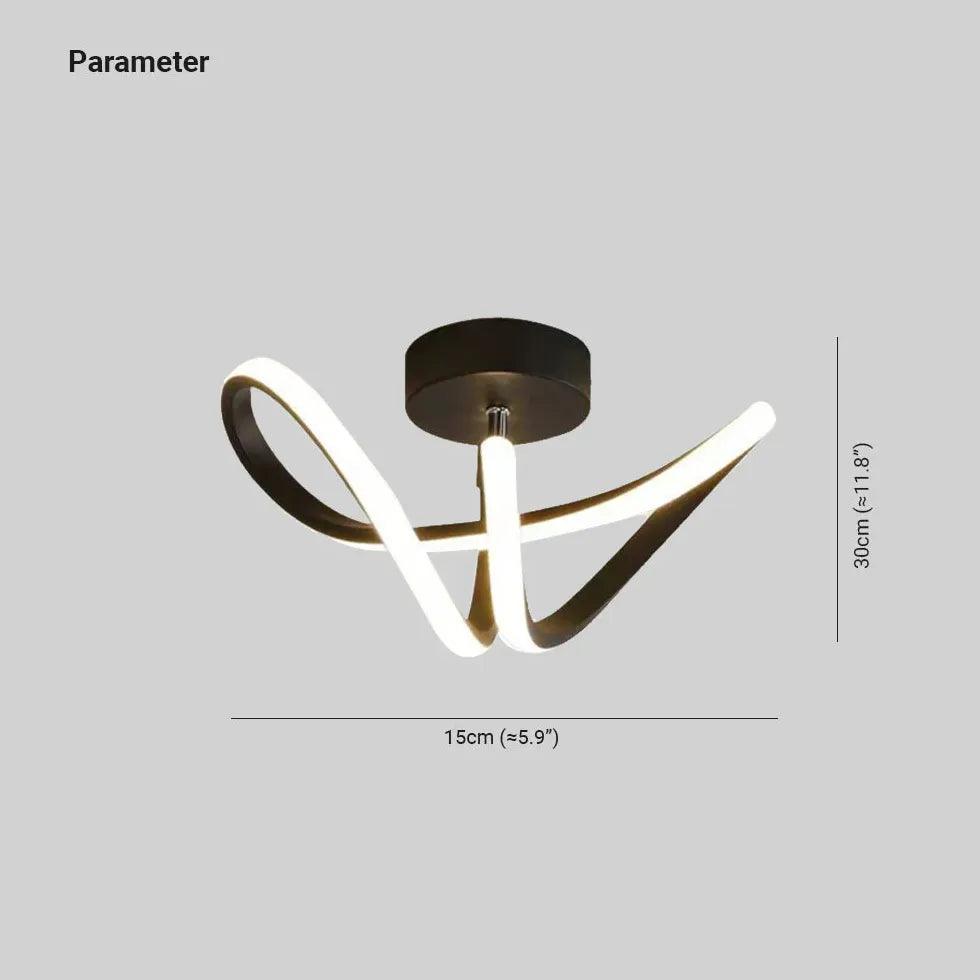 Irregular Two-Tone Ring Modern Ceiling Light - Clowas