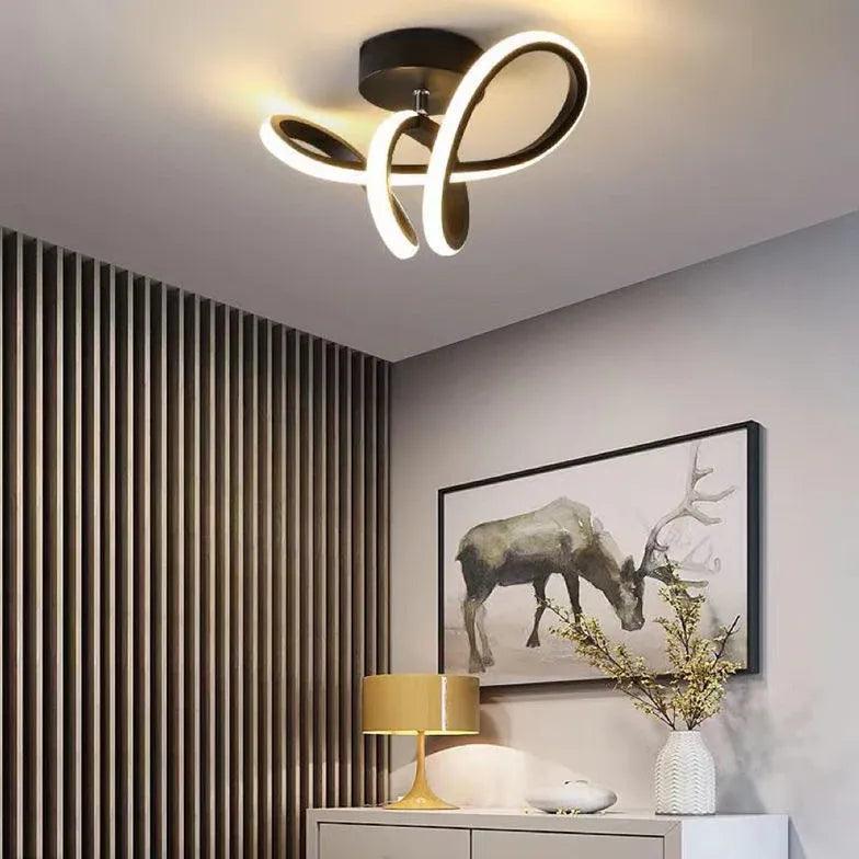Irregular Two-Tone Ring Modern Ceiling Light - Clowas