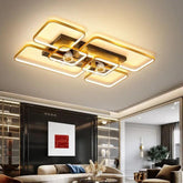 Large Two-Tone Ceiling Fan with Light - Clowas