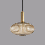 Nordic Striped Gold Glass Pendant Lighting