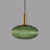 Nordic Striped Gold Glass Pendant Lighting