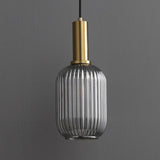 Nordic Striped Gold Glass Pendant Lighting