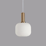 Nordic Striped Gold Glass Pendant Lighting