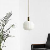 Nordic Striped Gold Glass Pendant Lighting