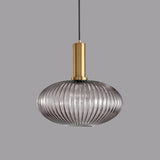 Nordic Striped Gold Glass Pendant Lighting