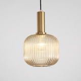 Nordic Striped Gold Glass Pendant Lighting