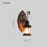 Lantern-Shaped Vintage Wooden Wall Light - Clowas