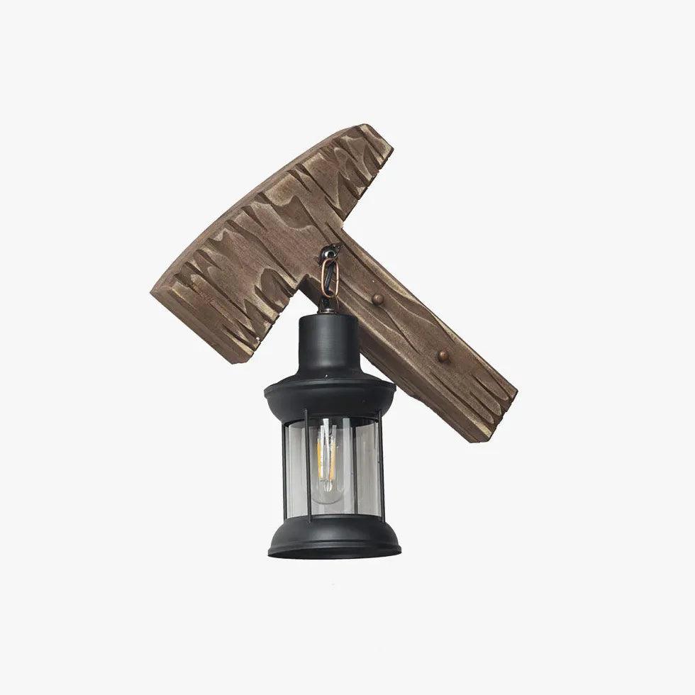 Lanterns Hanging Wood Vintage Wall Lights - Clowas
