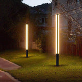 Large Cylinder Led Black Bollard Lights - Clowas