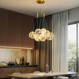 Glass Light Pendant with Starry Bubble Design