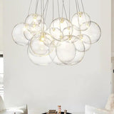 Glass Light Pendant with Starry Bubble Design
