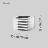 Modern Outdoor Cube Pillar Light Solar for Garden