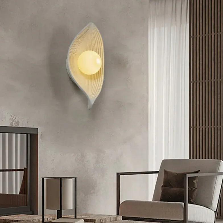 Leaf-Shaped Resin Living Room Wall Light - Clowas
