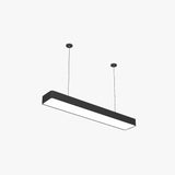 Rectangular Black LED Pendant Light for Office