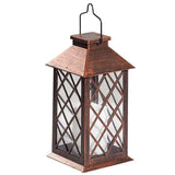 Hollow Out Flameless Candle Solar Lantern - Clowas