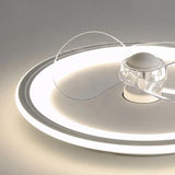 Modern White Ceiling Fan Light for Bedroom