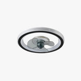 Simple Round Black Ceiling Light with Fan
