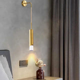 Black Hanging Cylindrical Wall Lamp - Clowas