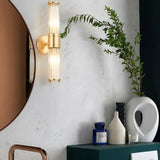 Brushed Brass Wall Light Glass - Clowas