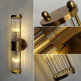 Brushed Brass Wall Light Glass - Clowas