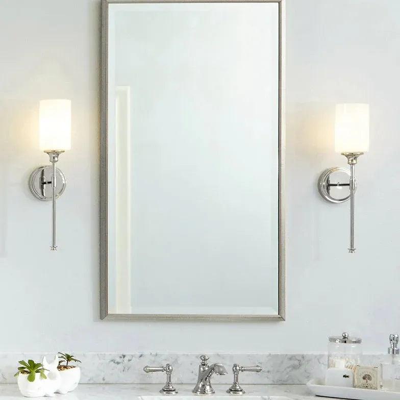 Frosted Glass Bathroom Plug in Wall Lights - Clowas