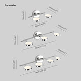 Chrome Round Adjustable Bathroom Wall Lights - Clowas