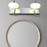 Lantern Shaped Glass Silver Bathroom Wall Lights - Clowas