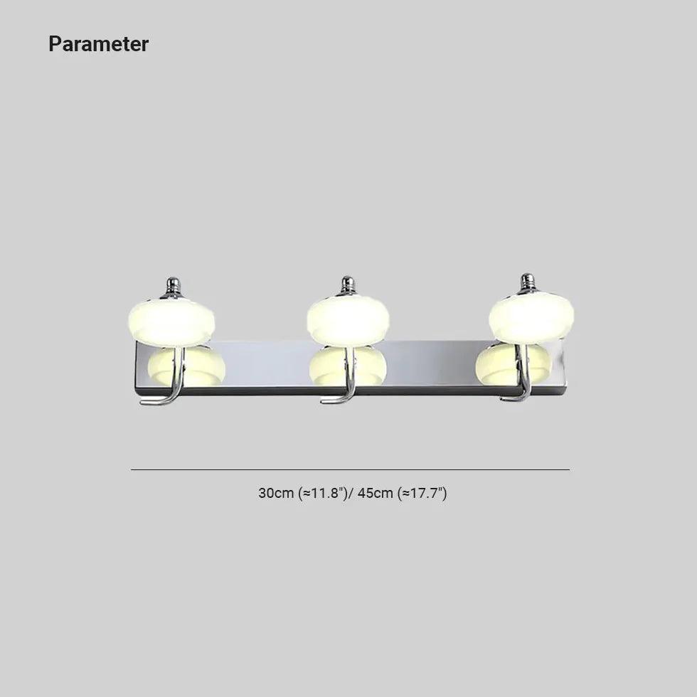 Lantern Shaped Glass Silver Bathroom Wall Lights - Clowas