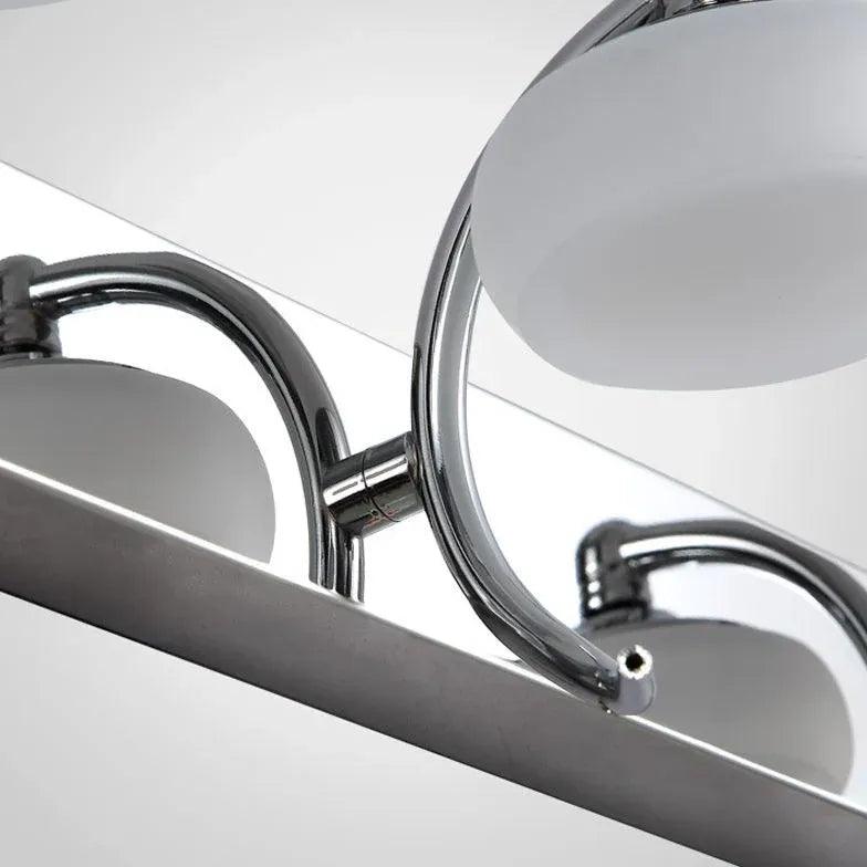 Lantern Shaped Glass Silver Bathroom Wall Lights - Clowas