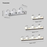 hourglass shaped Silver Bathroom Wall Lights - Clowas