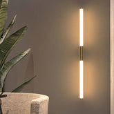 Vertical LED Gold Bedroom Wall Lights - Clowas