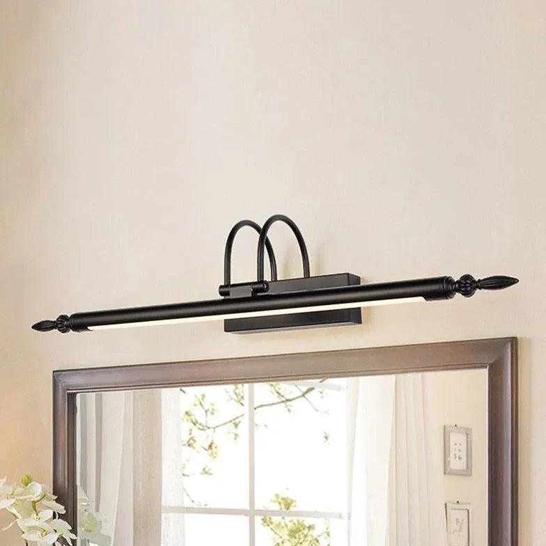 Classic Linear Black Bathroom Wall Lights - Clowas