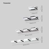 Chrome Square Modern Bathroom Mirror Lights - Clowas