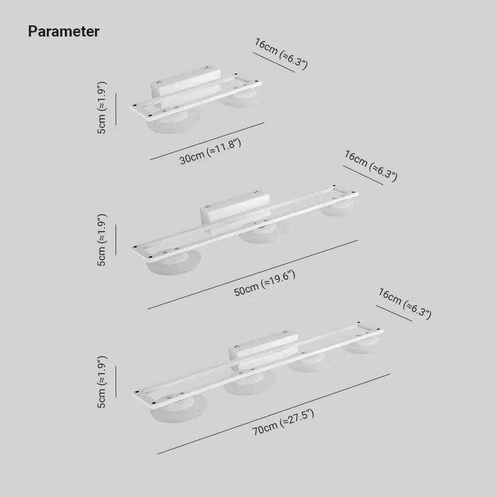 White Short cylinder Bathroom Wall Lights - Clowas