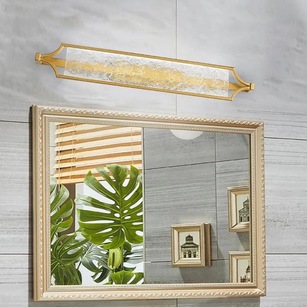 Water Grain Led Gold Bathroom Wall Lights - Clowas