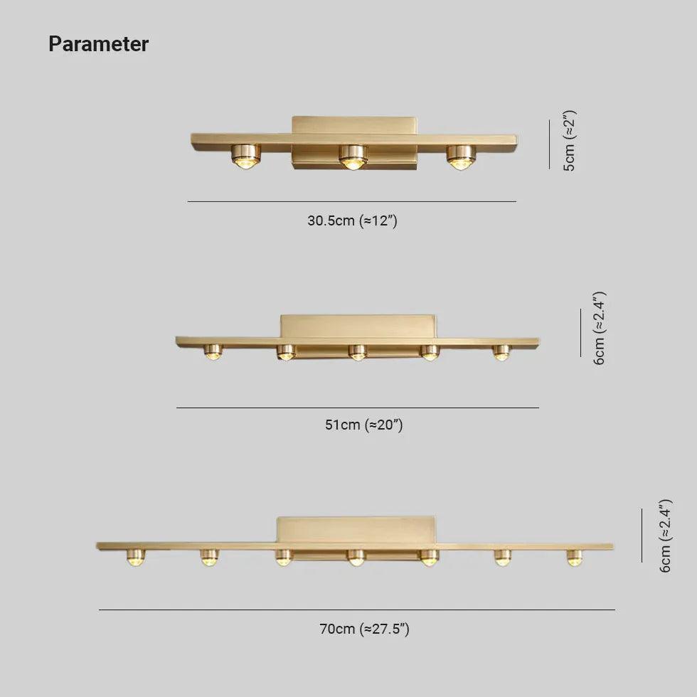 Brushed Process Led Gold Wall Lights - Clowas