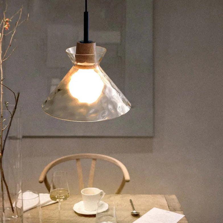 Levy Minimalist Geometric Glass Pendant Light - Clowas