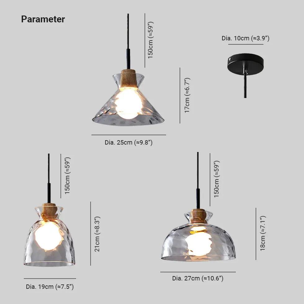 Levy Minimalist Geometric Glass Pendant Light - Clowas
