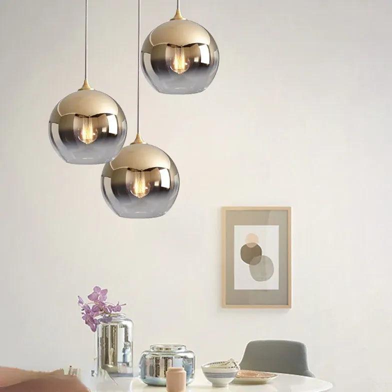 Single Head Metal Sphere Modern Pendant Light - Clowas