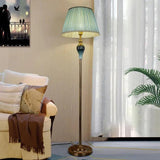 Light Beige Trapezoidal Retro Floor Lamp - Clowas