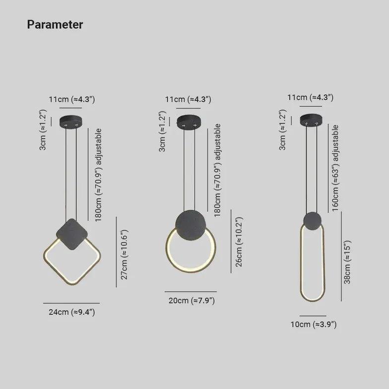 Light Geometry Bedroom Modern Pendant Light - Clowas