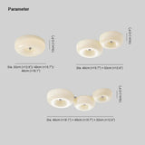 Light Yellow Circular Glass Flush Mount Ceiling Light - Clowas