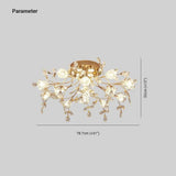 Crystal Flower Modern Luxurious Ceiling Light - Clowas